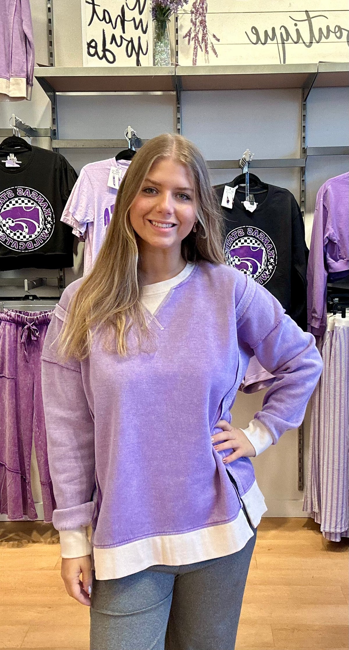 Retro Wash Contrast Sweatshirt