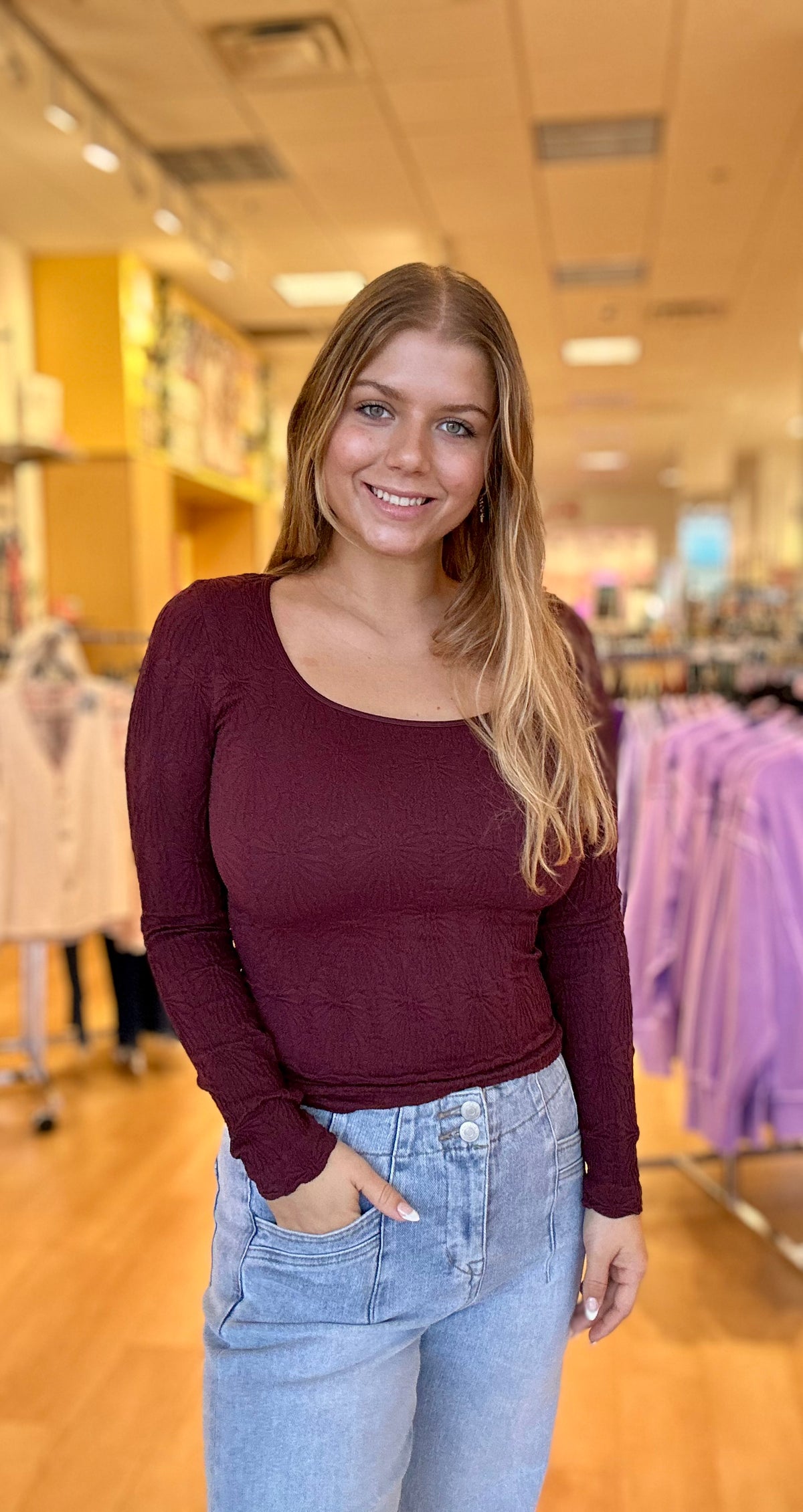 Floral Charm Square Neck Top