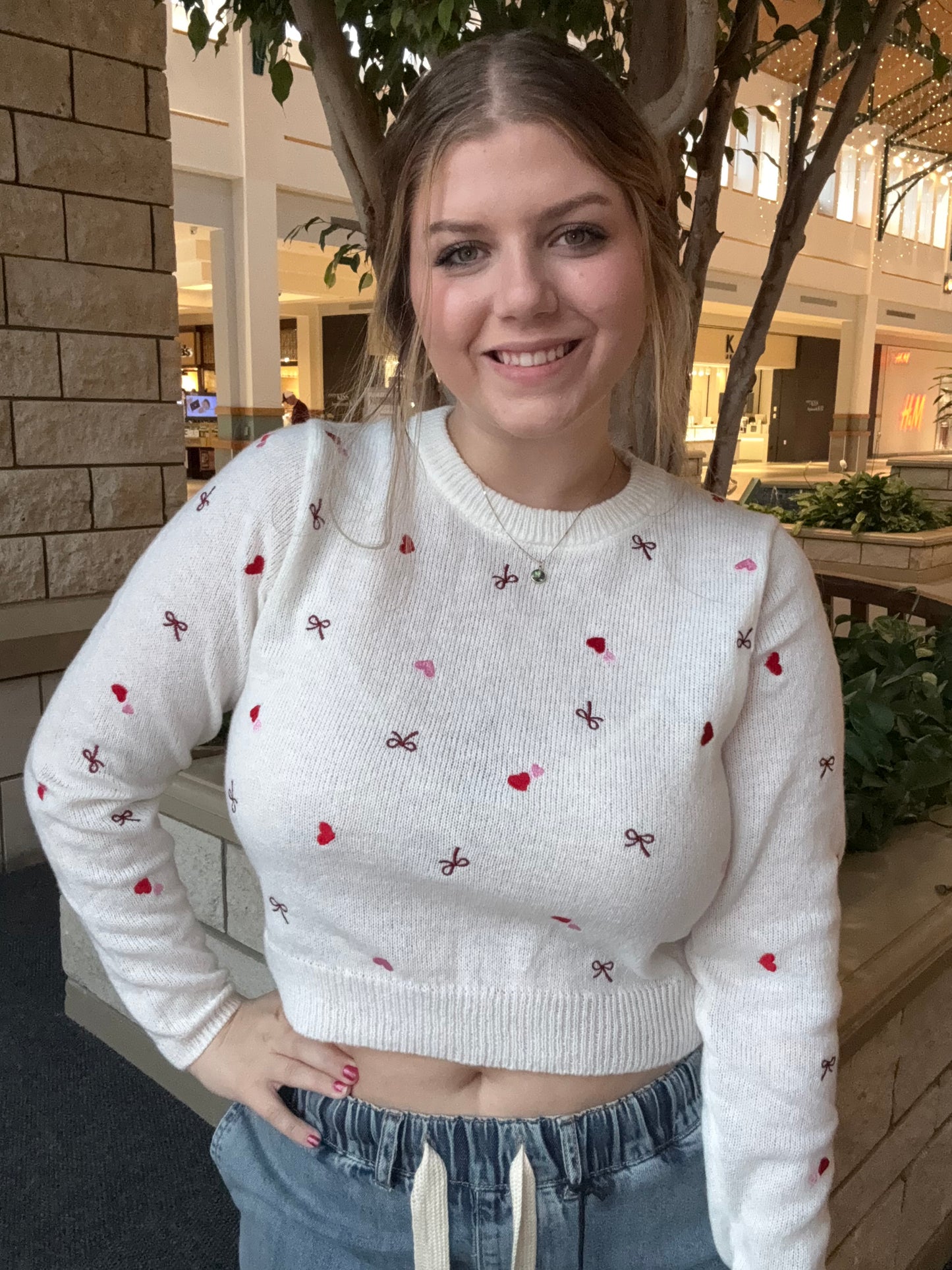 All Over Embroidery Sweater