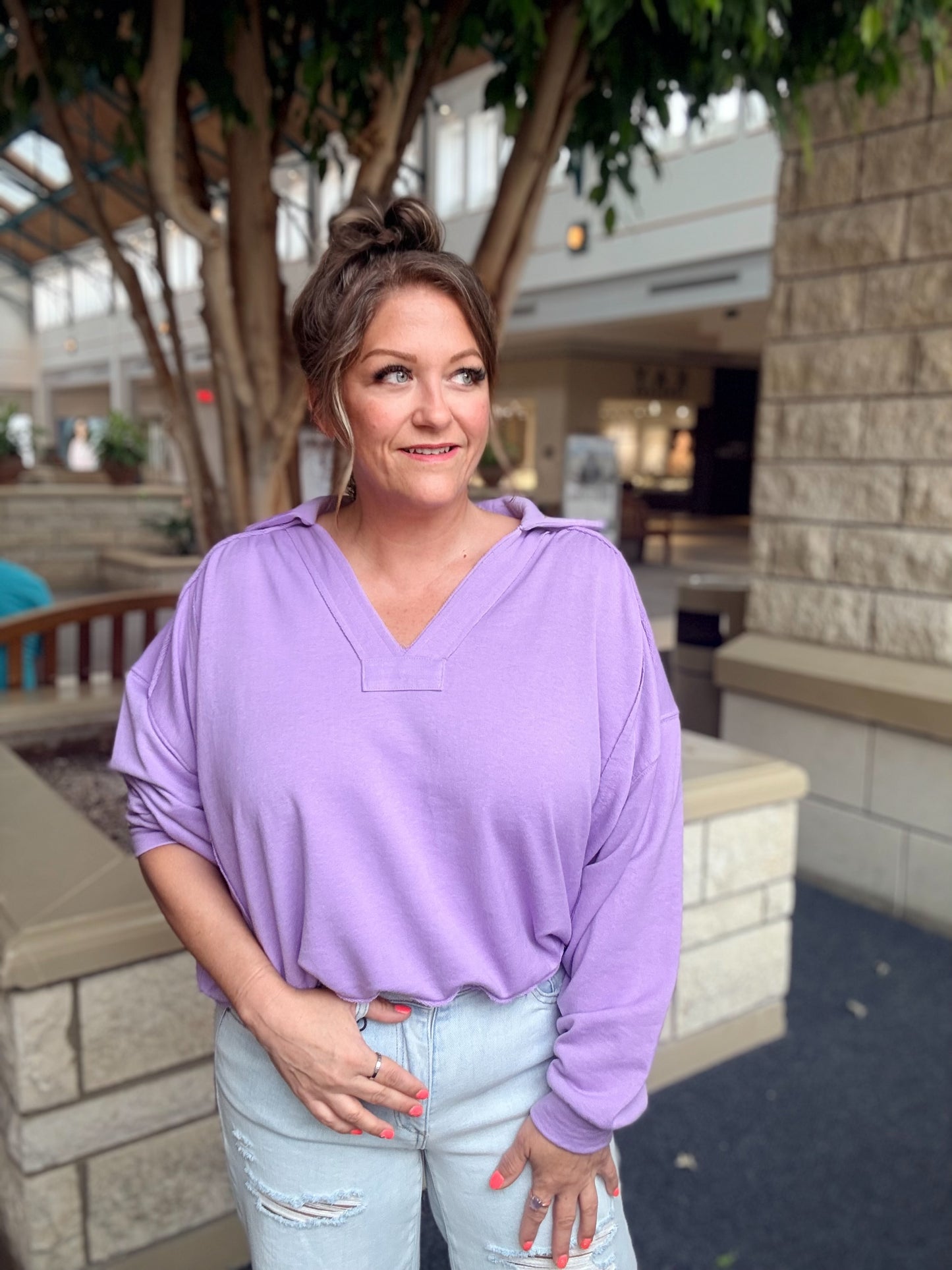 Daisy Lavender Pullover