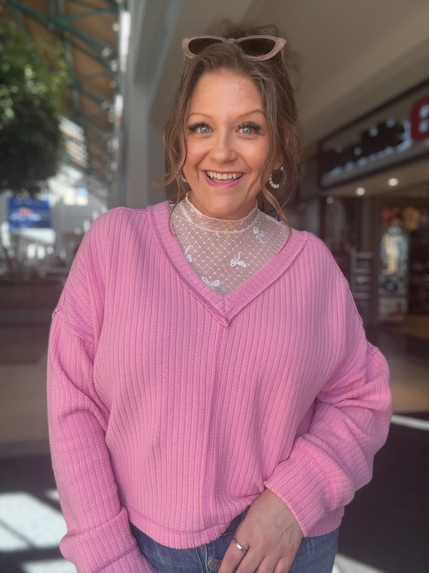 Casual Comfy Soft V-Neck Knit Top