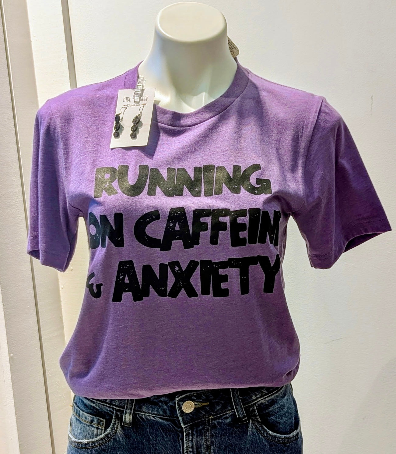 "Running on Caffeine and Anxiety" Tee