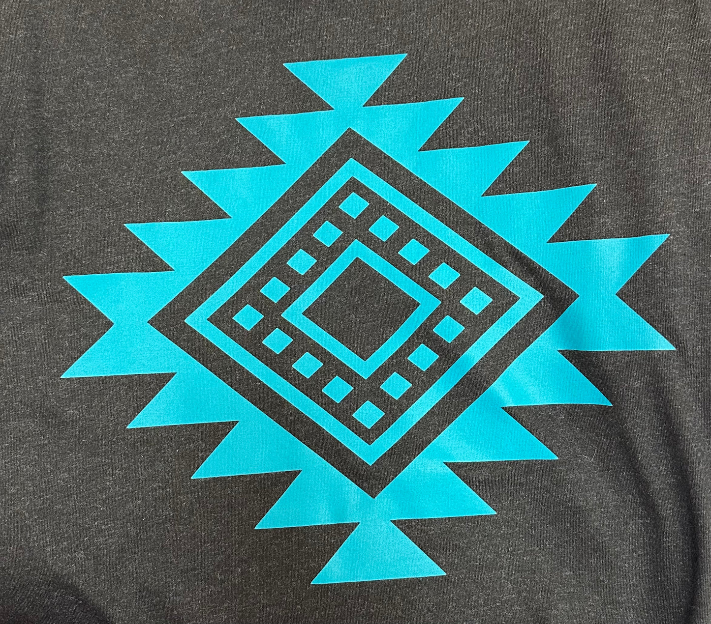 Electric Turquoise Aztec Tee
