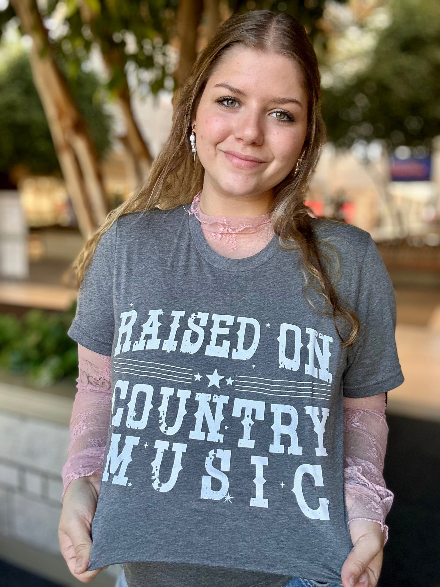 Raised on Country Music Graphic tee