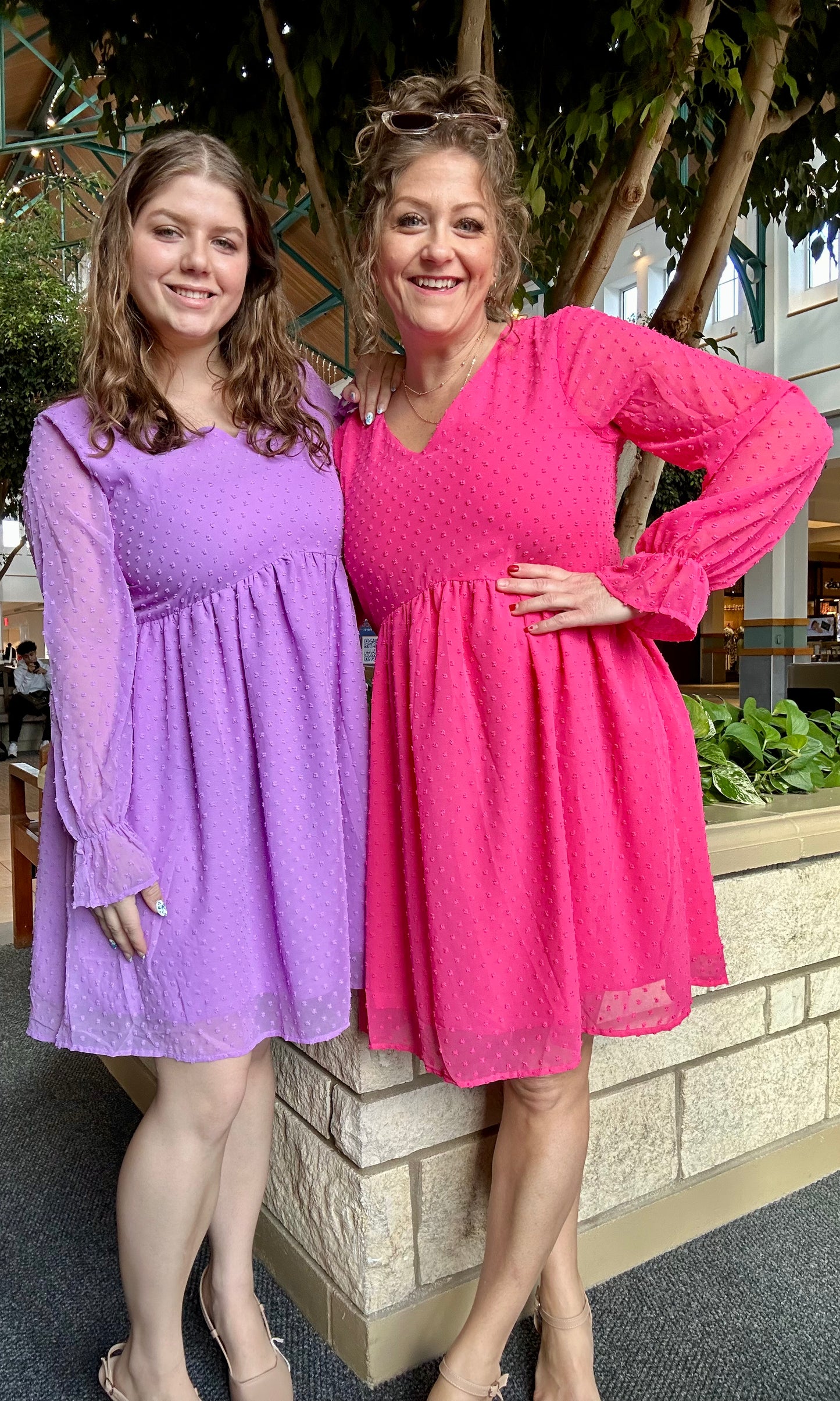 Swiss Dot Dress w/ Sleeves