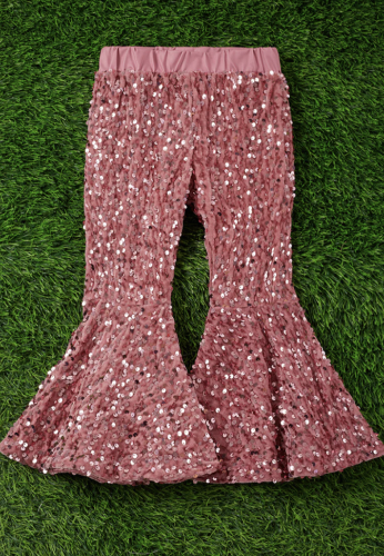 Girls Flare Sparkly Party Pants