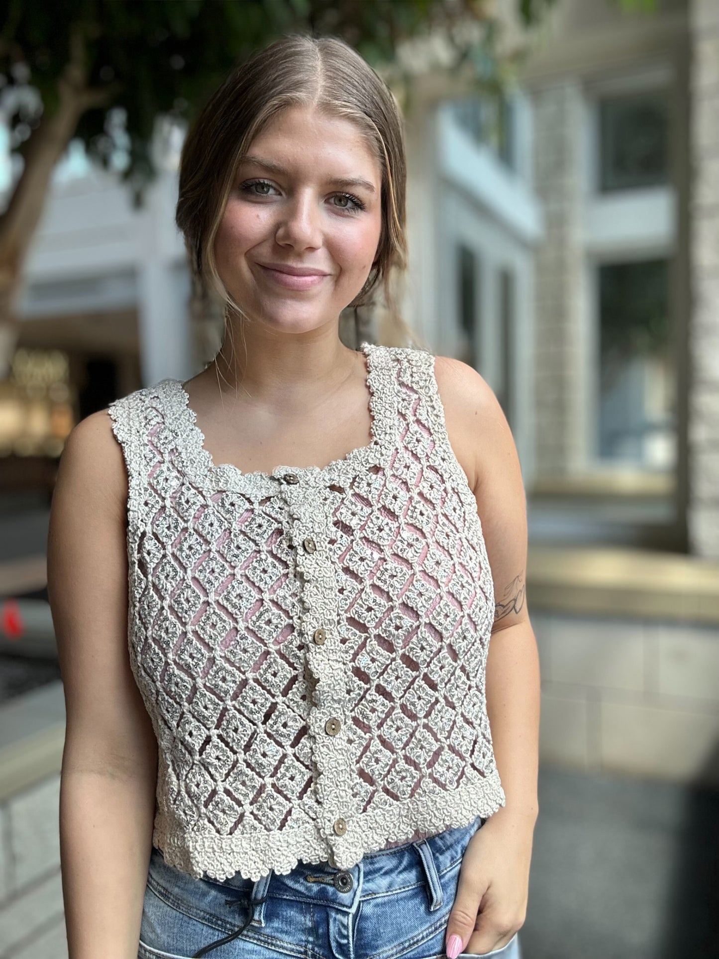 Moonlight Star Lace Vest