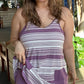 Comfy Striped Knit Mini Dress W/ Shorts Inside