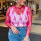 Sheer Lace Long Sleeve Top