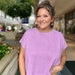 Soft Melange Short Sleeve Round Neck Cropped Top