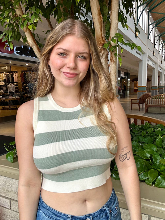 Seaside Stripe Crop Tank