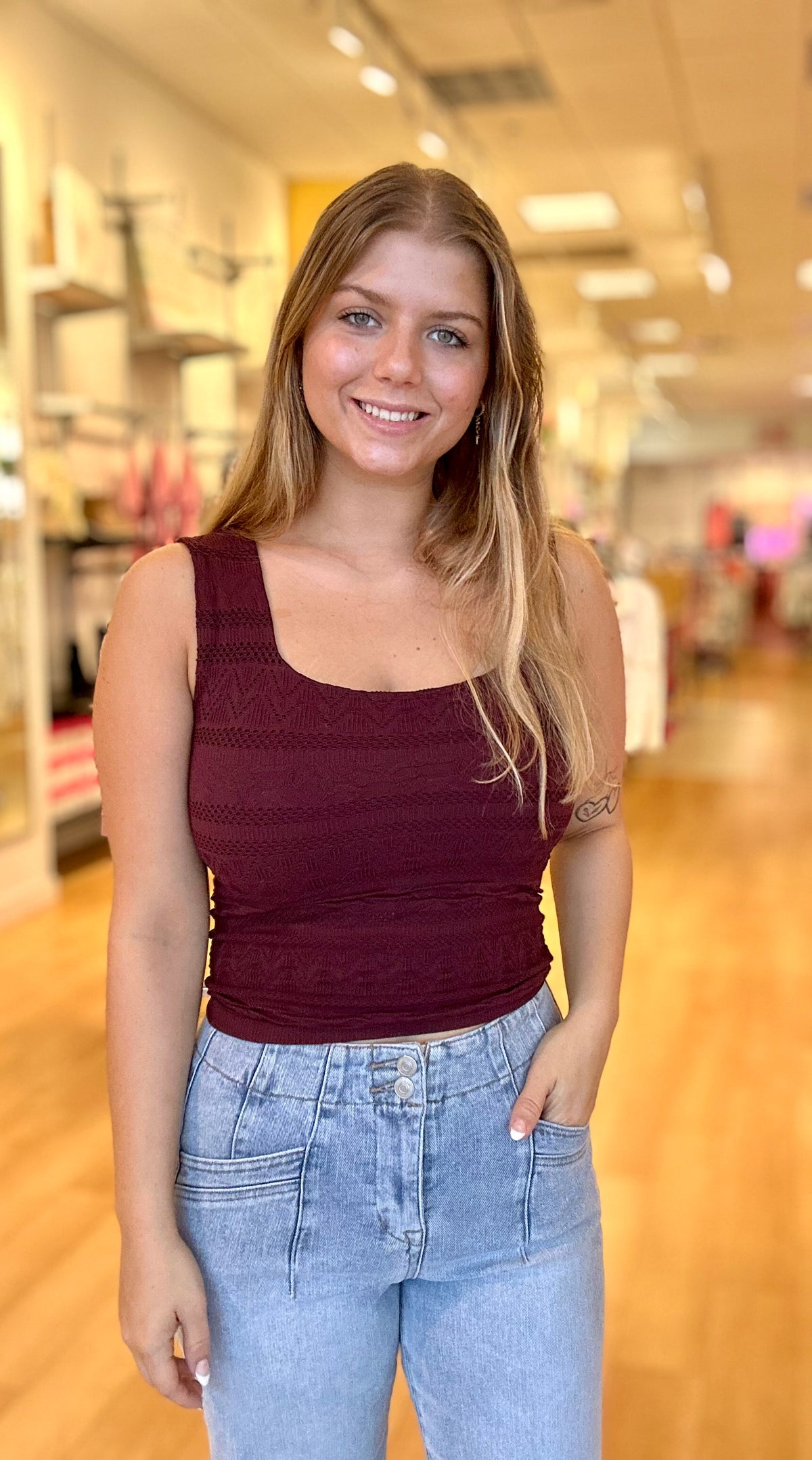 Lace & Lovely Textured Tank