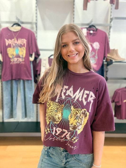 Dreamer World Tour Vintage Graphic Top