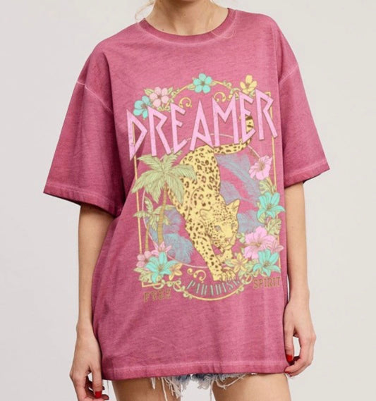 Dreaming in Leopard Graphic Top