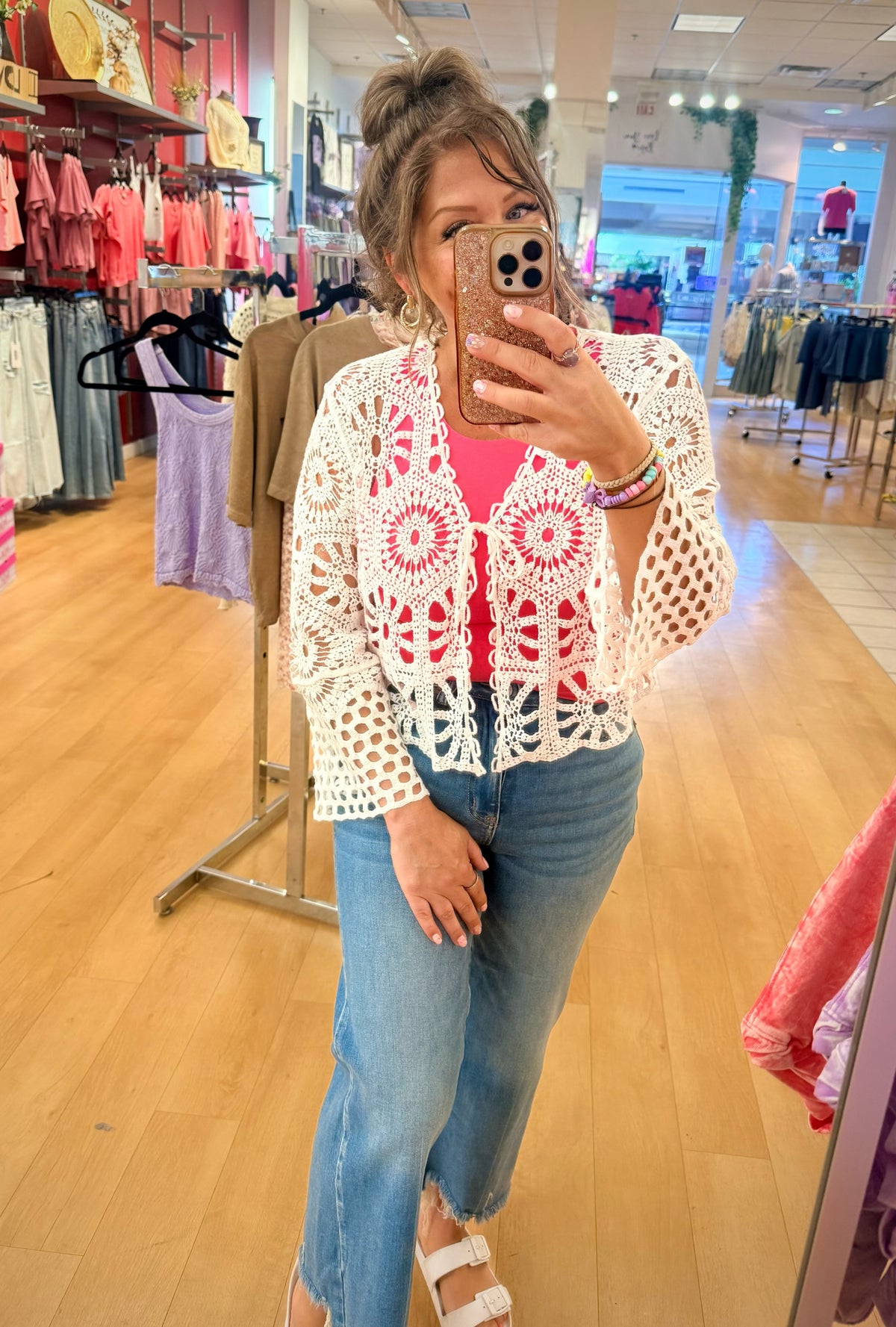 Bloom & Tie Crochet Cardigan