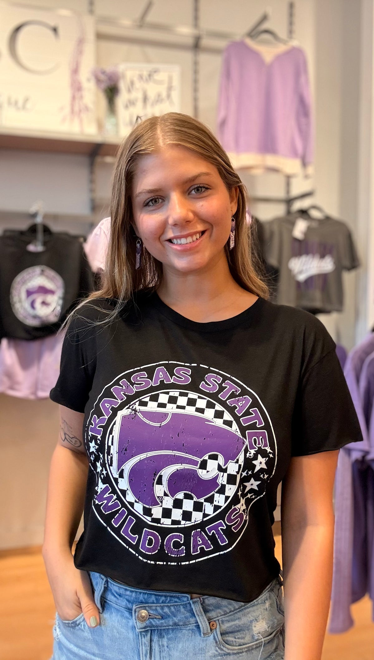 Wildcat Checkered Spirit Tee