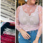 Sheer Lace Long Sleeve Top