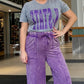 Exposed-Seam Flare Hem Pants With Pockets