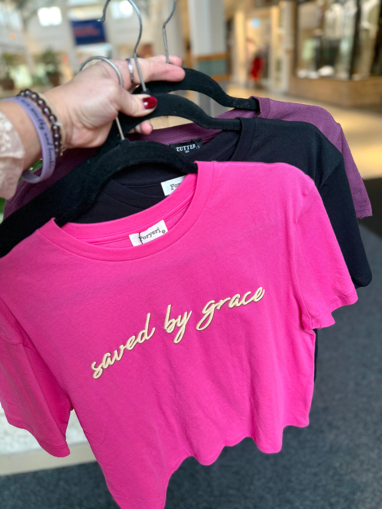 Saved By Grace Graphic Top