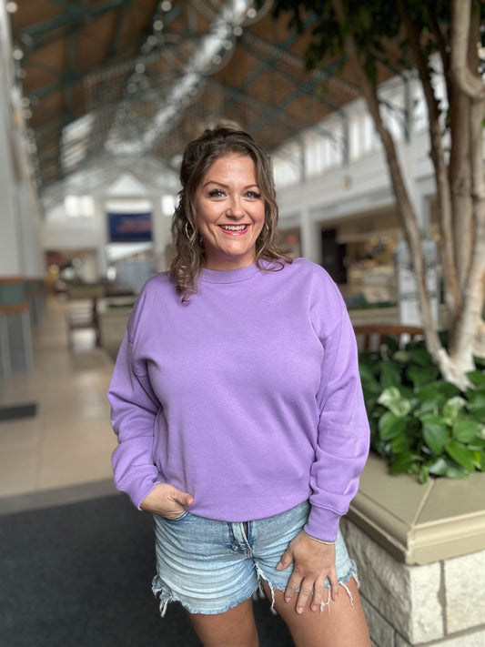 Fleece Crewneck Pullover Sweatshirts