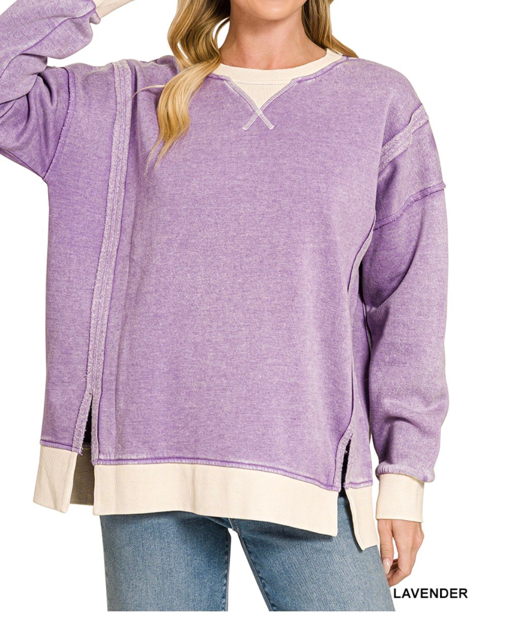 Retro Wash Contrast Sweatshirt