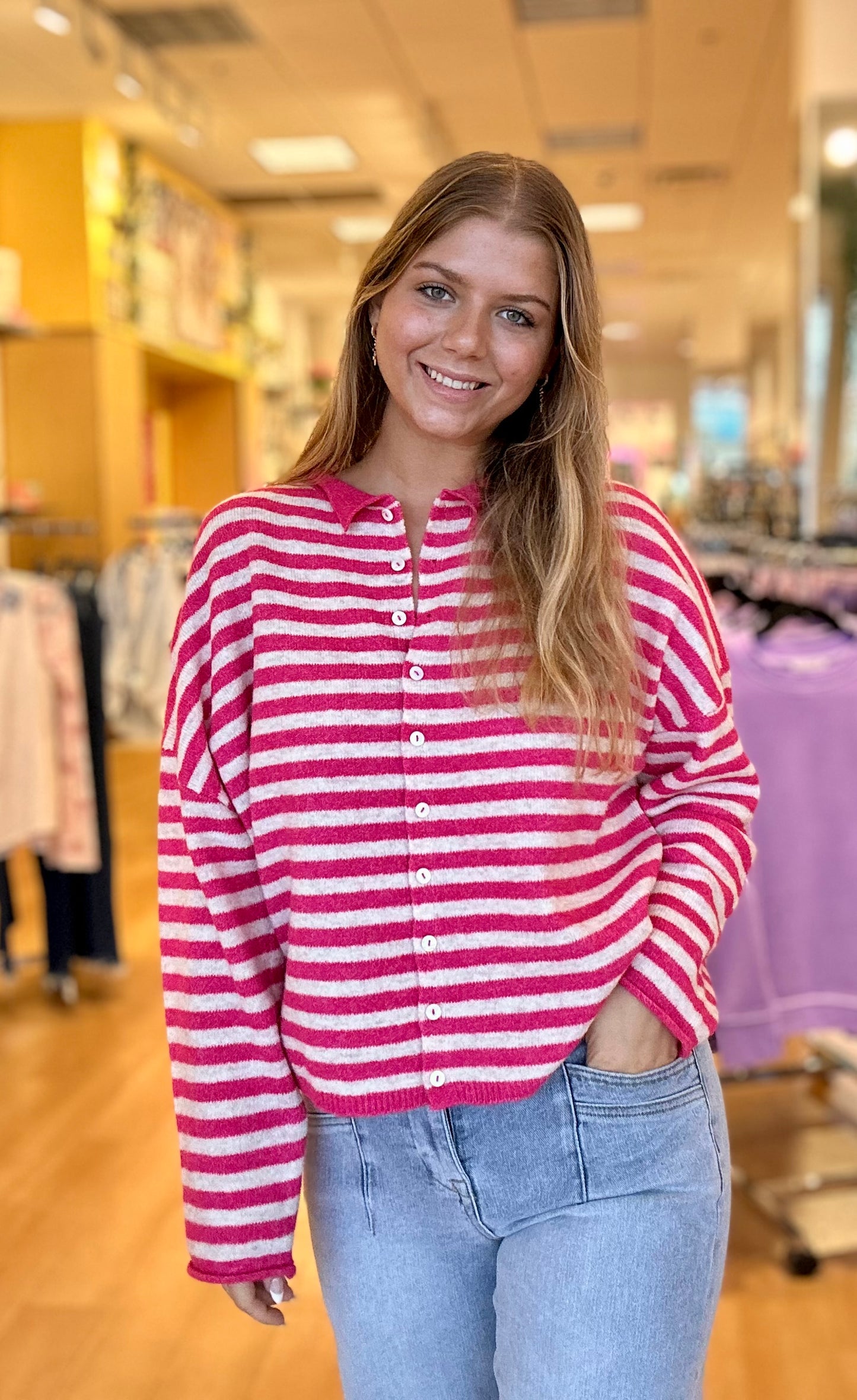 Varsity Stripe Cardigan