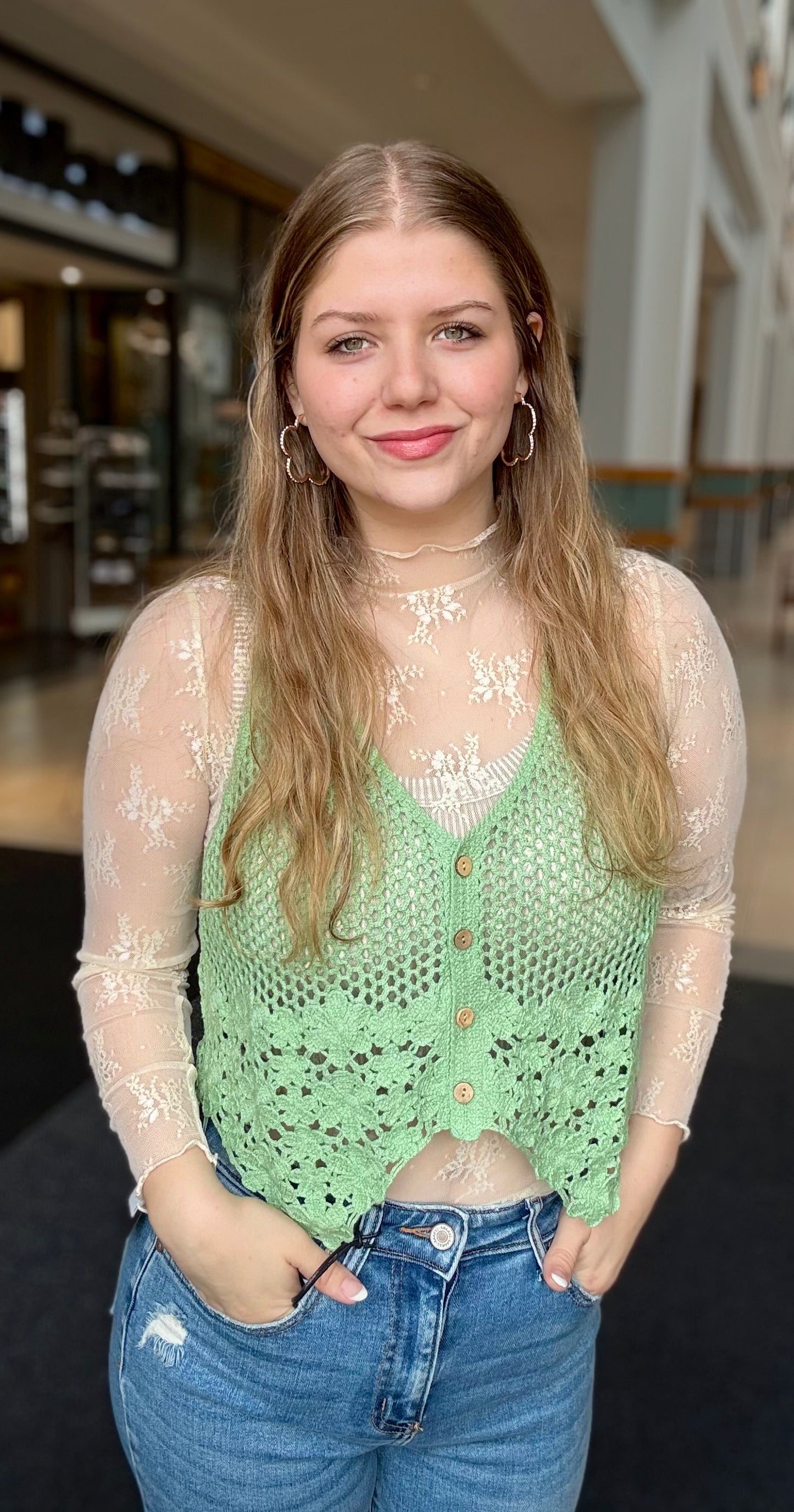 Desert Bloom Crochet Vest