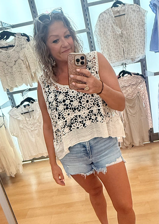 Bloom Babe Crochet Tank