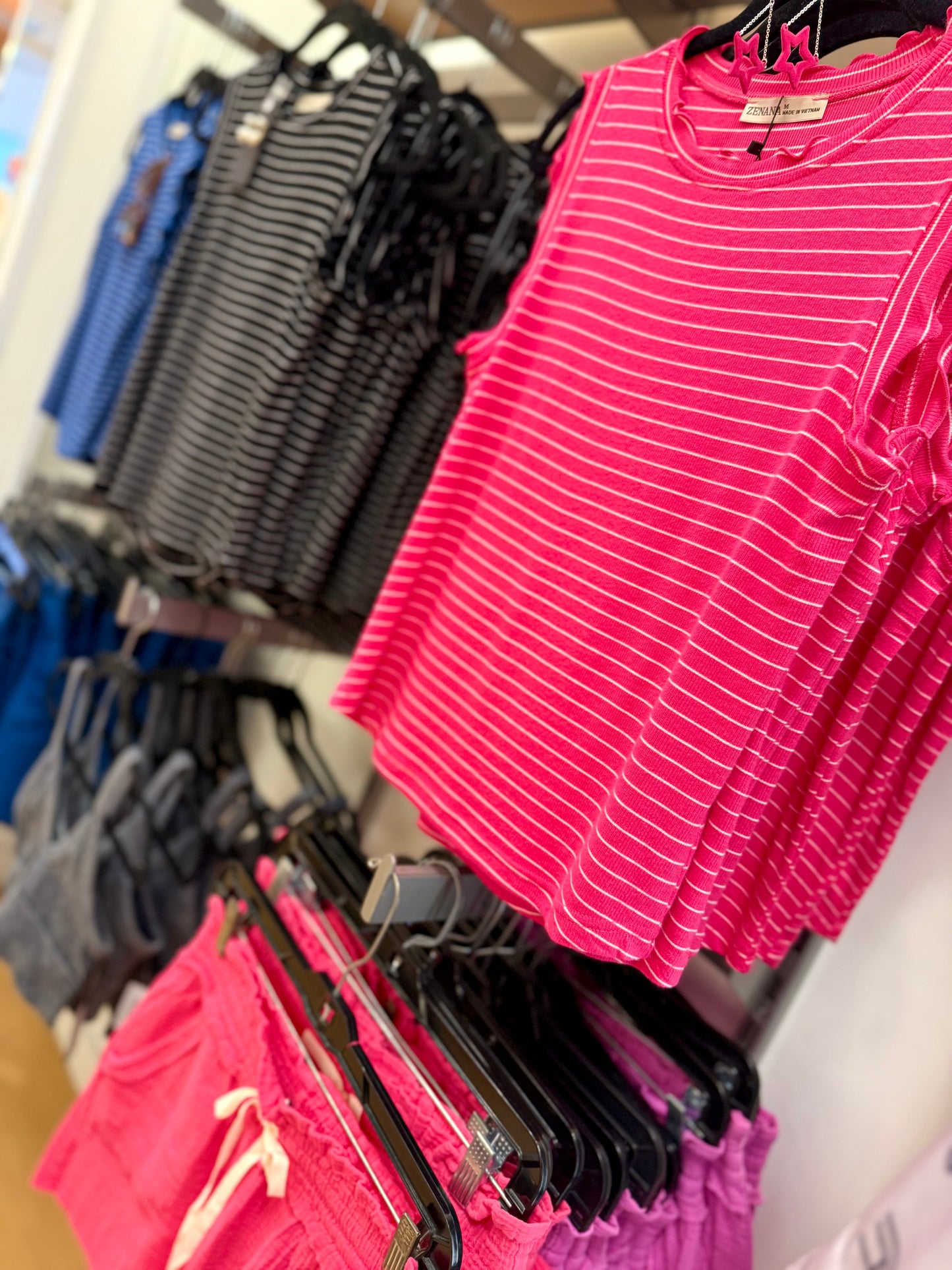 Petal Trim Stripe Top