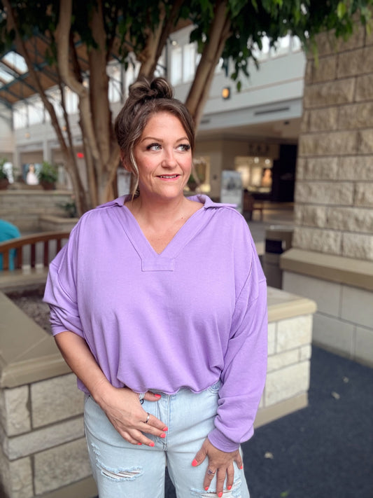 Daisy Lavender Pullover