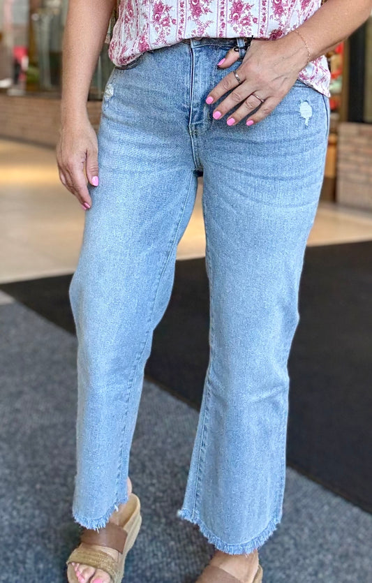 High Rise Ankle Wide Leg// MICA