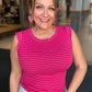 Petal Trim Stripe Top