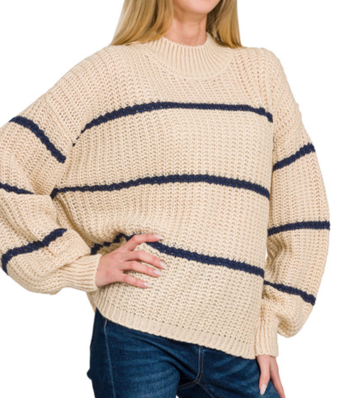 Cozy Weekend Stripe Sweater