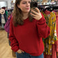 Plus size knitted sweater