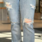 Judy Blue Mid Rise Distressed Jeans