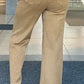Acid Washed Frayed Cutoff Hem Straight Wide Pants