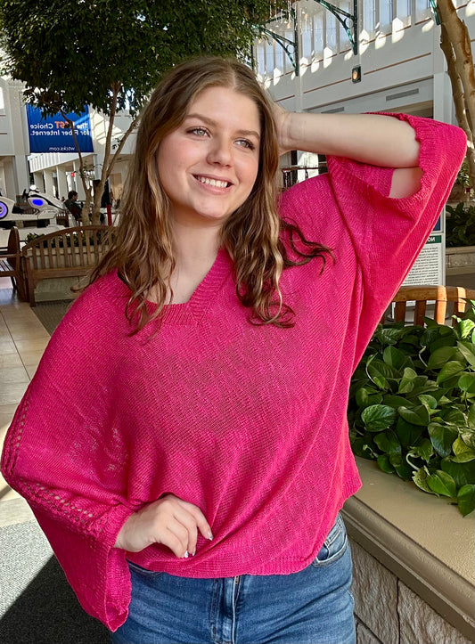 Loose Fit Gauge Sweater Top