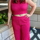 Comfy Cropped Top w/ Pants set