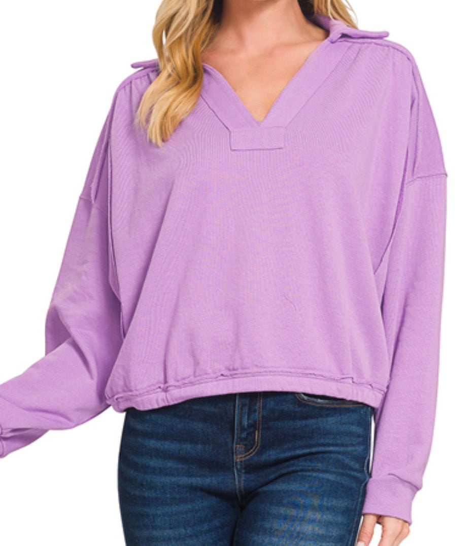 Daisy Lavender Pullover