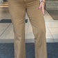 Acid Washed Frayed Cutoff Hem Straight Wide Pants
