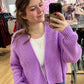 Cozy Knitted Lavender Cardigan
