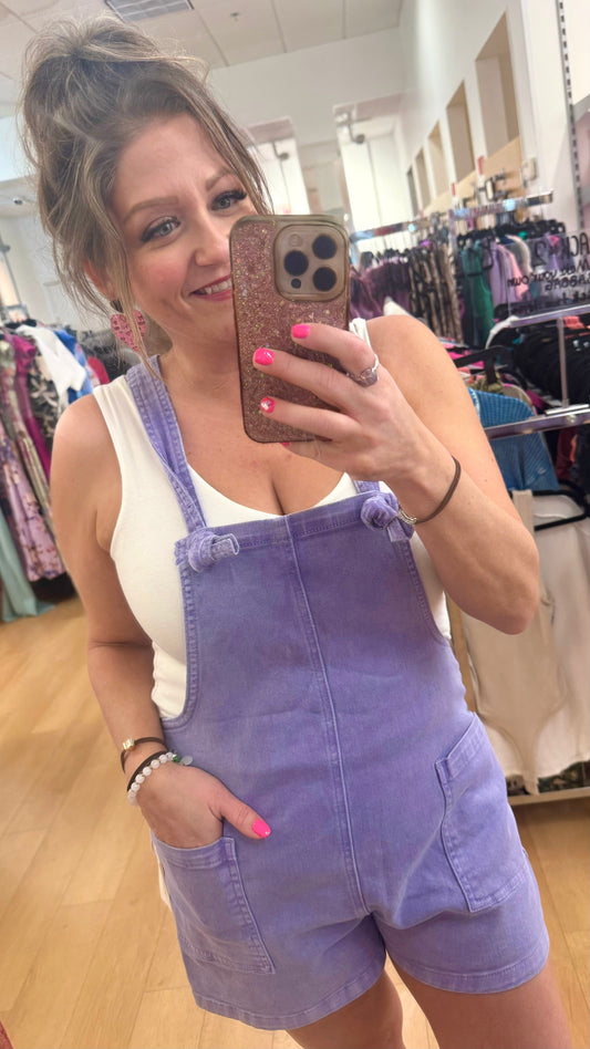 Pretty in Lavender Overalls