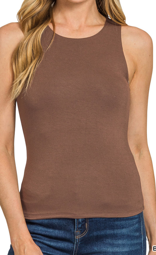 Premium Rayon Double Layered Round Neck Tank Top