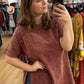 Acid wash t-shirt with side slit