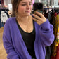 the fuzziest purple cardigan!
