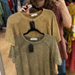 Acid wash t-shirt with side slit