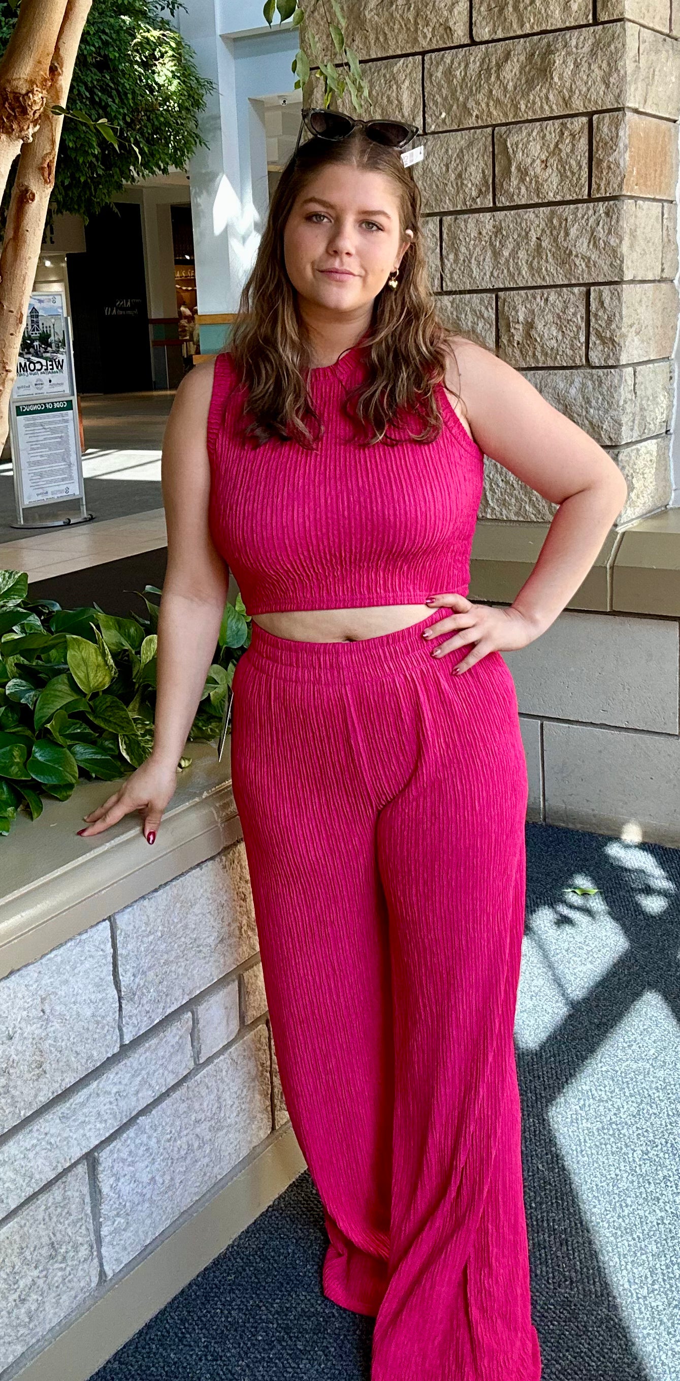 Comfy Cropped Top w/ Pants set