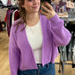 Cozy Knitted Lavender Cardigan