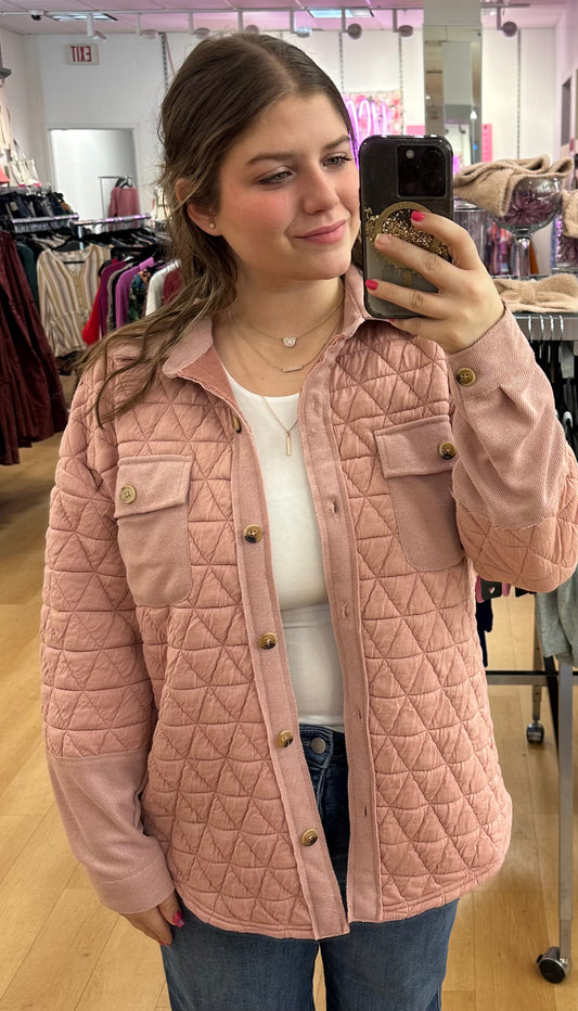 Oversized Quilted Cozy Shackets Jacket