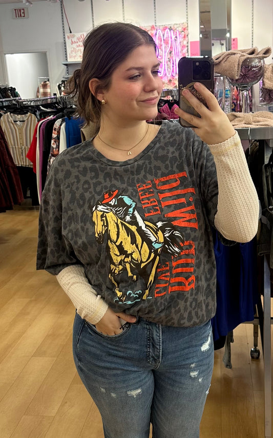 "Run Wild, Live Free" Graphic Tee
